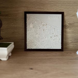 Custom 3D Printed City Map – Personalized Topographic Wall Art – Any Location