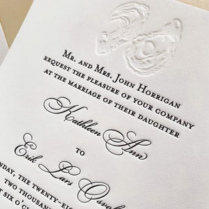 SAMPLE Letterpress Wedding Invitations
