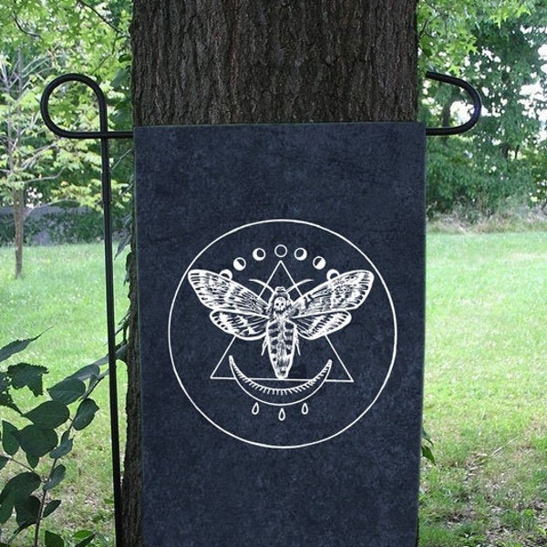 Black Moon Sigil Garden Flag