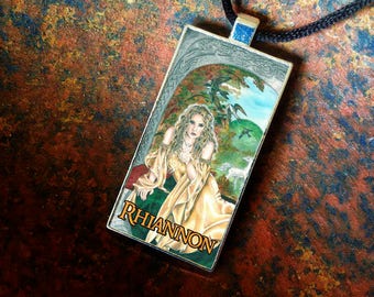 Goddess Rhiannon, Statement Pendant, Bezel Amulet by Mickie Mueller FREE cord