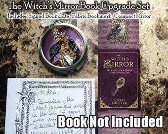 The Witch's Mirror Autographed Bookplate, Compact Mirror, Fabric Bookmark, Book NOT Included