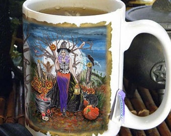 Queen of Halloween 15 oz Coffee Mug