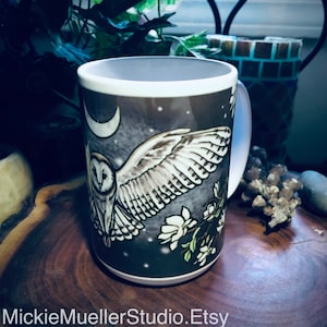 Barn Owl wrap around 15 oz Coffee Mug