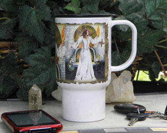 Polymer Travel Mug Fantasy Goddess Bridghid