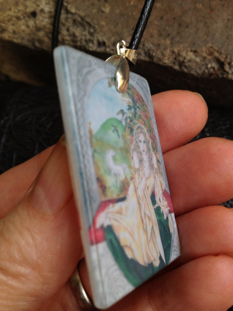 Rhiannon Crystal Art Pendant FREE cord