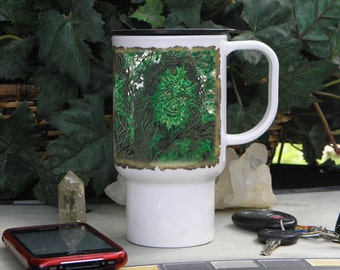 Polymer Travel Mug Greenman Art