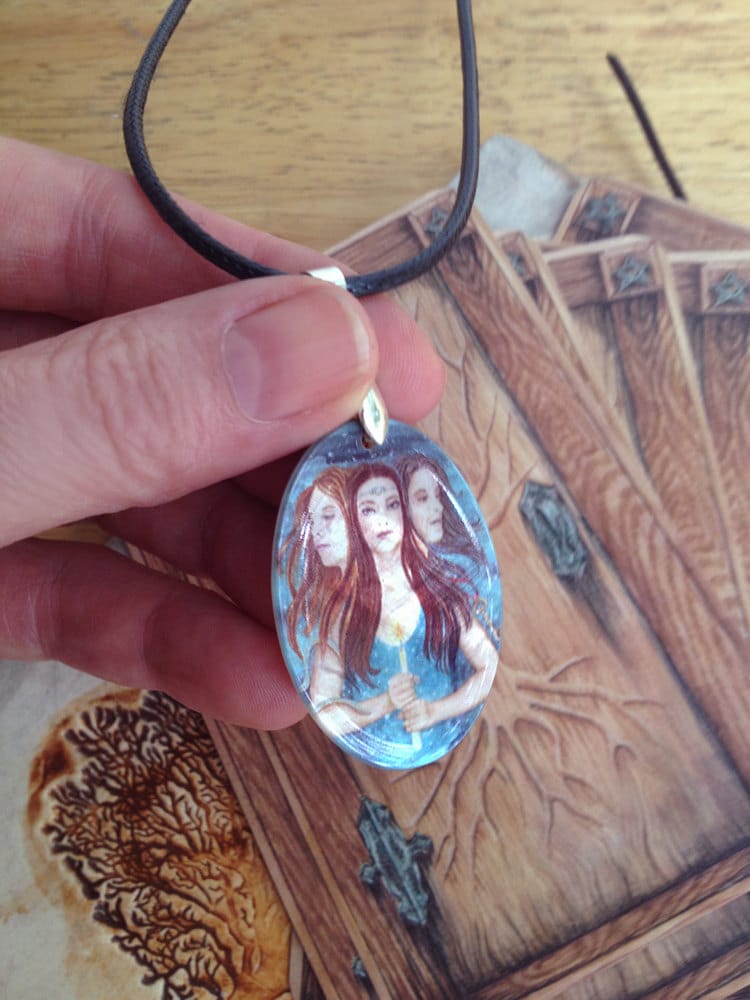 Special Request Mother of Pearl Amulet by Mickie Mueller FREE cord