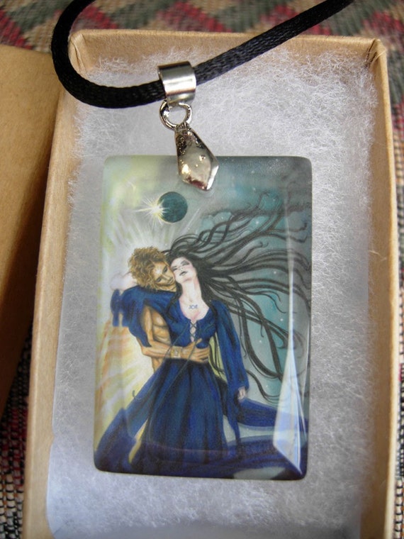 Rhiannon Crystal Art Pendant FREE cord