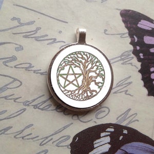 Tree Pentacle Bezel Amulet by Mickie Mueller FREE cord