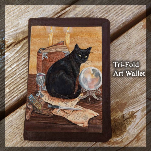 Art of Magic Black TriFold Wallet