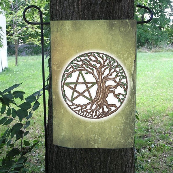 Tree Pentacle Garden Flag