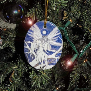 Midnight Ice Fairy Yule, Holiday, Christmas Ornament