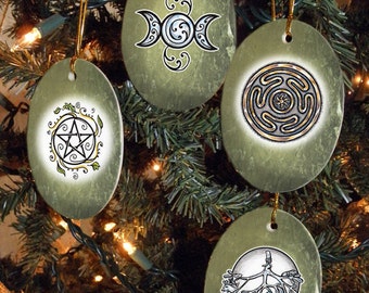 Set of Four Magical Symbols, Collection II, Yule/Winter Solstice Ornaments