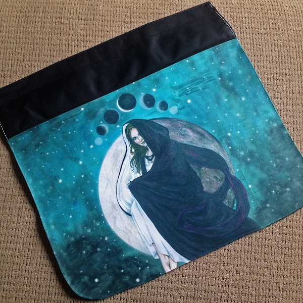 Lunar Eclipse, Extra Hand Pressed Messenger Bag Flap For Our Art Messenger Bag