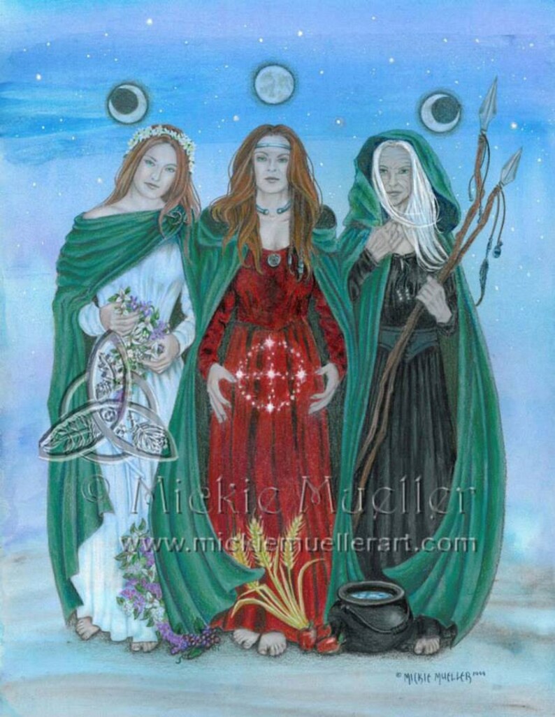 Blessings of the Triple Goddess Print - Etsy