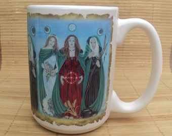 Triple Goddess 15 oz coffee mug