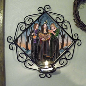 Bell, Book, and Candle, Art from the Cover of Circle, Coven and Grove, Wall Sconce