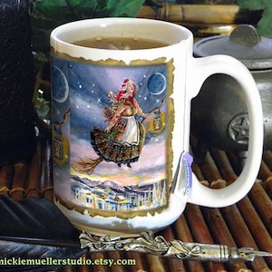 La Befana Art 15 oz coffee mug