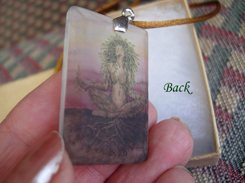 Dryad Spirit Crystal Art Pendant by Mickie Mueller FREE Cord