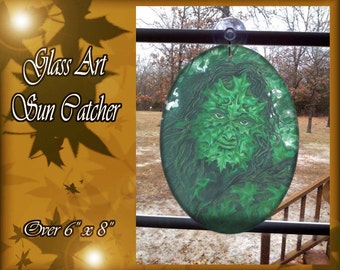 Greenman Glass Suncatcher