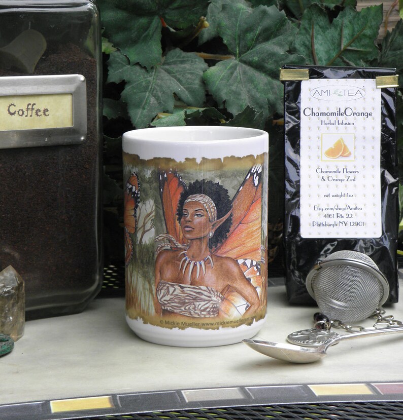 Aziza African Faerie Queen 15 Oz Coffee Mug - Etsy