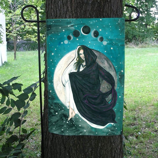 Lunar Eclipse Moon Goddess Garden Flag