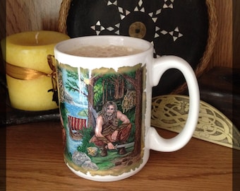 Frey, Freyr Norse God Art 15 oz Coffee Mug