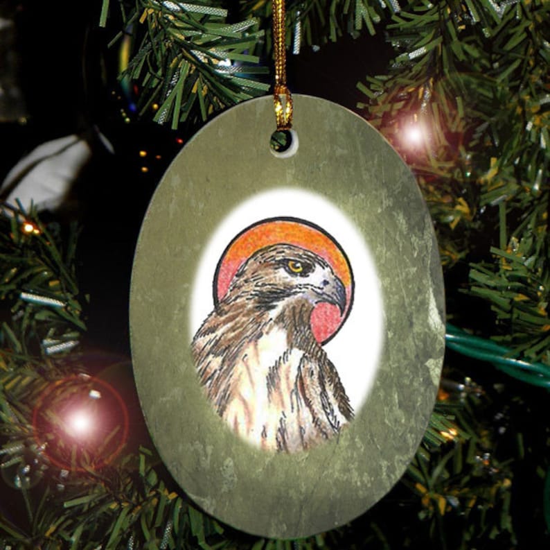 Hawk Christmas Ornament 