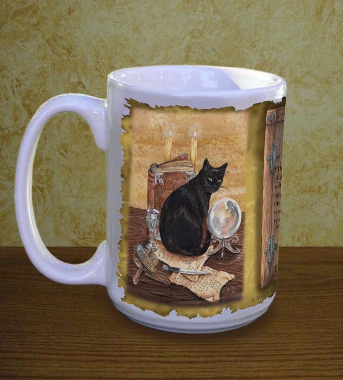 Magical Black Cat 15 Oz Coffee Mug Etsy