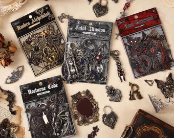 Gothic Relic Journal Ephemera Pack, Ornate Ephemera, Rose Ephemera, Mystical Ephemera for Junk Journaling, Scrapbooking, Mixed Media Crafts