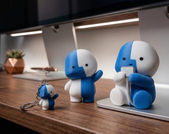 Lil Finder Guy - Statuetta a forma di icona del computer stampata in 3D / Decorazione professionale per appassionati di tecnologia e regalo per geek