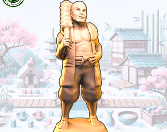 Mutsumi the brute - Tokaido Traveler - 3d printed resin miniature or upgrade for tokaido board game journey across japan with unique