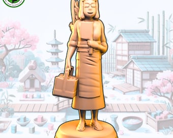 Kidzuna the cook - Tokaido Traveler - 3d printed resin miniature or upgrade for tokaido board game journey across japan with unique