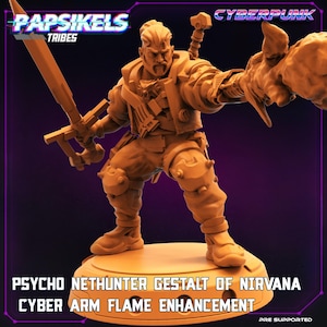 Psycho Nethunter Gestalt Of Nirvana Flame Enhancement - Collector Legendary Miniature Wargaming Tactical Dioramas HighQuality Battlefield