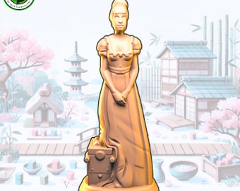 Titia the Dutch tourist - Tokaido Traveler - 3d printed resin miniature or upgrade for tokaido board game journey across japan