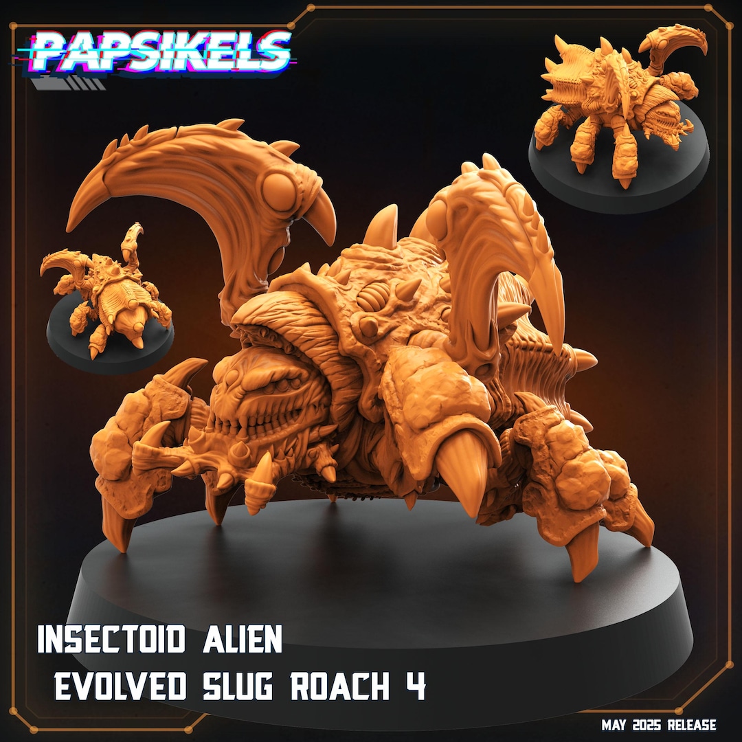 Insectoid Alien Evolved Slug Roach 4 Scifi Miniature Tactical Resin ...