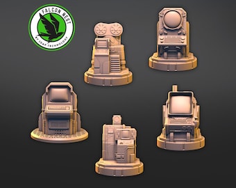 Deck computers for "Nemesis" - deck computer resin game parts custom tokens 3d printed miniatures board game upgrade sci-fi
