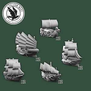 Dead Man's Doubloons Ships - Pirate Ships Miniatures for Tabletop RPGs Board Games and Collectors