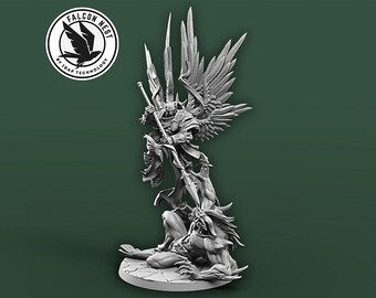 Mikael - Hand of Righteous Wrath v2 - Radiant Miniature for Tabletop RPGs, Fantasy Collectors, and Wargames