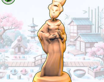 Sasayakko the geisha - Tokaido Traveler - 3d printed resin miniature or upgrade for tokaido board game journey across japan with unique