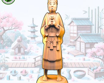 Miyataka the Superstitious Woman - Tokaido Traveler - 3d printed resin miniature or upgrade for tokaido board game journey across japan