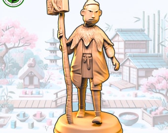 Chuubei the messenger - Tokaido Traveler - 3d printed resin miniature or upgrade for tokaido board game journey across japan with unique