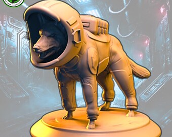 AstroDog- erman Shepherd for Nemesis - custom resin upgrade compatible with nemesis board game 3d printed sci-fi miniature or token