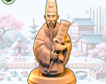 Hirotada the priest - Tokaido Traveler - 3d printed resin miniature or upgrade for tokaido board game journey across japan with unique