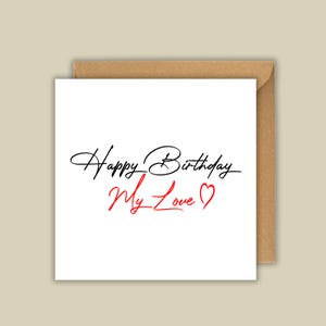 Tarjeta de feliz cumpleaños mi amor