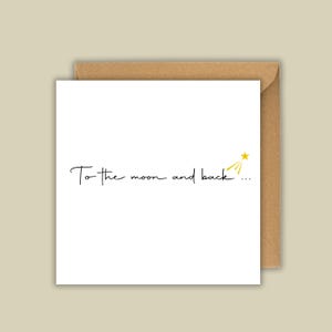 To the moon and back Valentinskarte