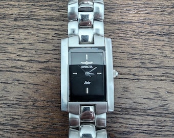 Womens Invicta Quartz Tank Watch Stainless Steel  8023