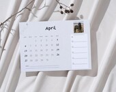 2025 desk calendar, desk calendar with photos and text, desk calendar template, 2025 desk calendar neutral colors, aesthetic 2025 calendar