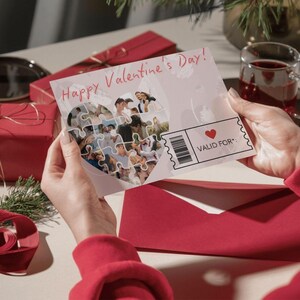 Valentines Card for him | Valentine card editable with photos | Red valentines card template | cute valentines card for your boyfriend |