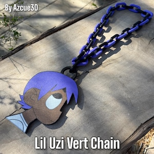 Cadena de Lil Uzi Vert impresa en 3D: colgante de Pink Tape Eternal Atake, joyería LUV vs. The World, collar de rapero, cadena y llavero.